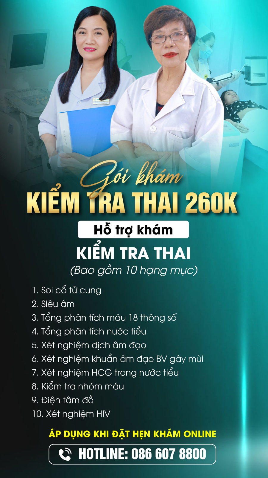 GÓI KHÁM THAI 260K